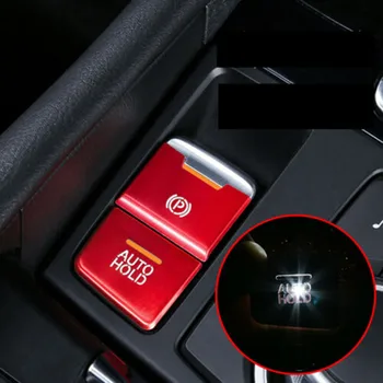 2XPCS Крышка кнопки стояночного тормоза Автоматически удерживает крышку переключателя кнопки P С отделкой красного цвета для Mazda 3 6 CX5 EPB
